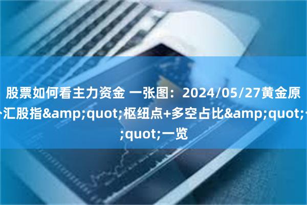 股票如何看主力资金 一张图：2024/05/27黄金原油外汇股指&quot;枢纽点+多空占比&quot;一览