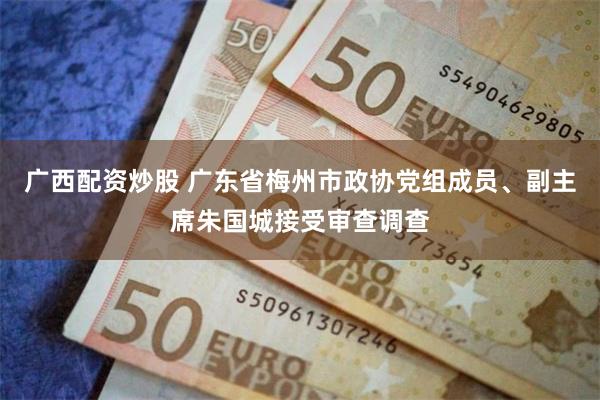 广西配资炒股 广东省梅州市政协党组成员、副主席朱国城接受审查调查