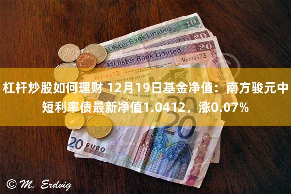 杠杆炒股如何理财 12月19日基金净值：南方骏元中短利率债最新净值1.0412，涨0.07%